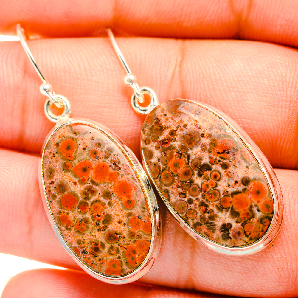 Poppy Jasper Earrings handcrafted by Anasilvercos - EARR419839