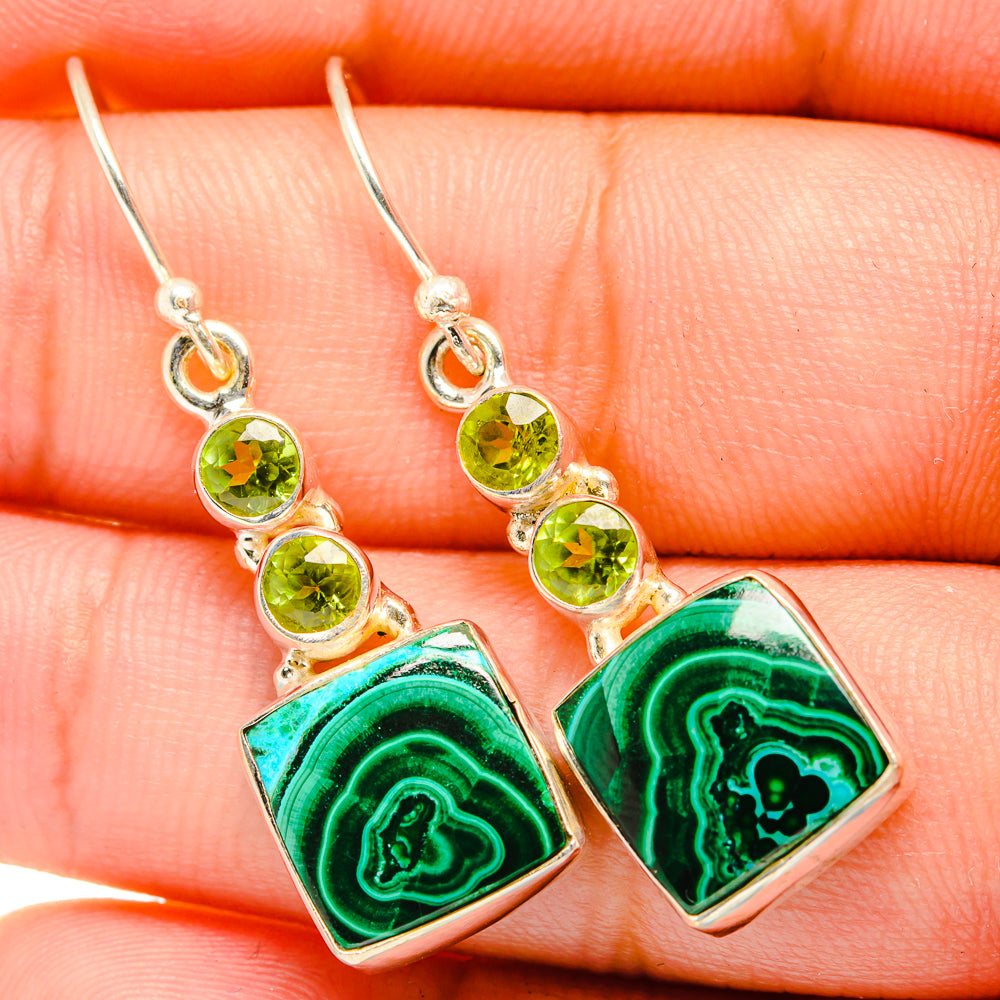 Malachite Earrings handcrafted by Anasilvercos - EARR419843