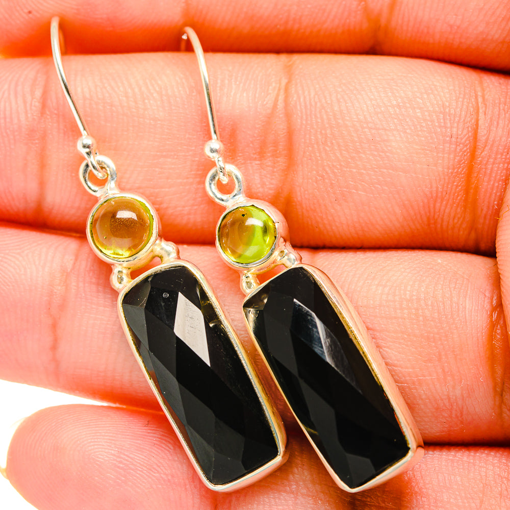 Black Onyx Earrings handcrafted by Anasilvercos - EARR419855