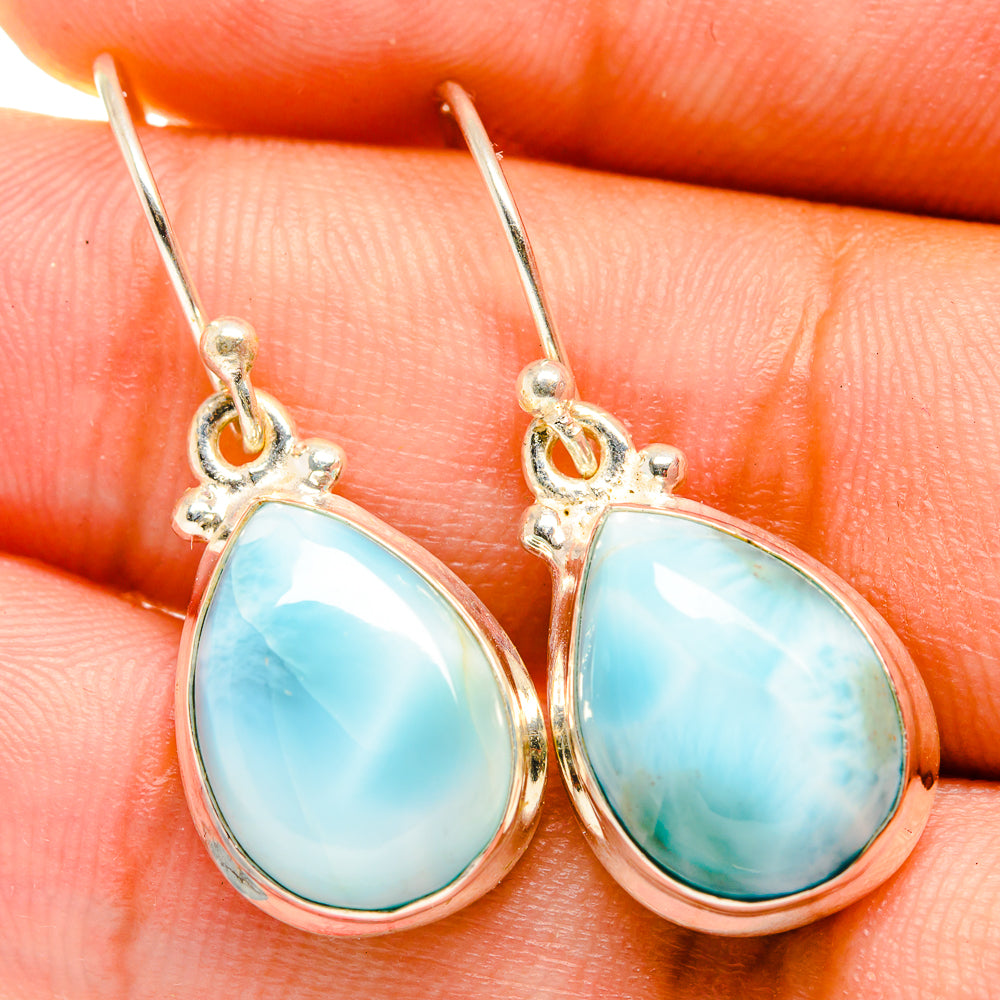 Larimar Earrings handcrafted by Anasilvercos - EARR419861