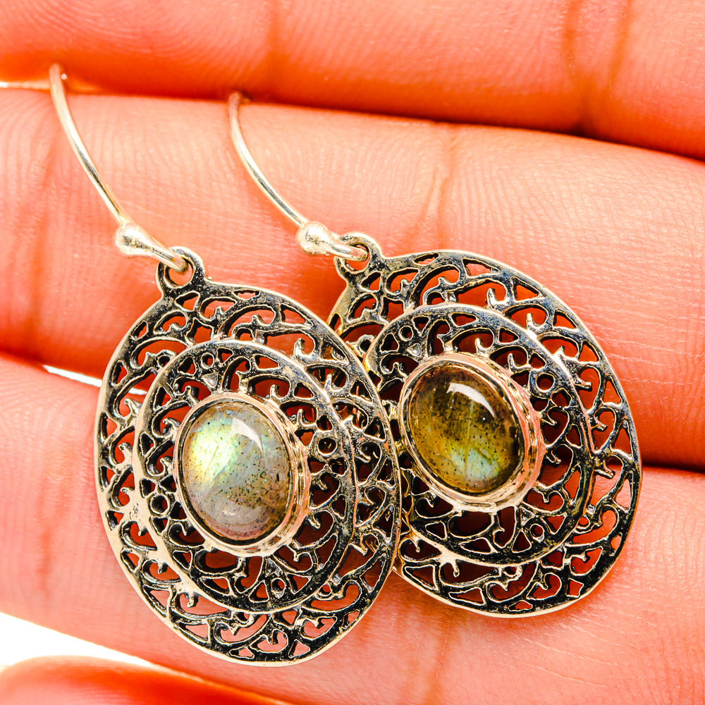 Labradorite Earrings handcrafted by Anasilvercos - EARR419867