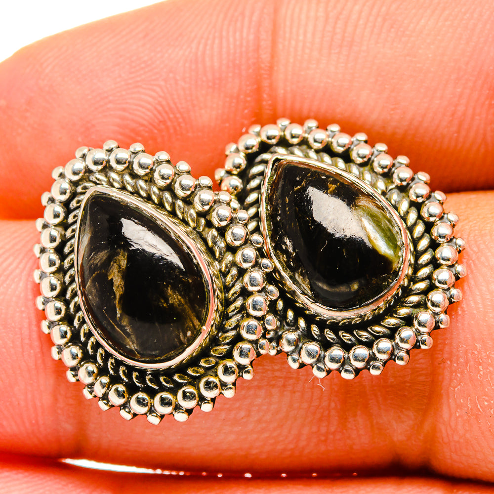 Seraphinite Earrings handcrafted by Anasilvercos - EARR419869