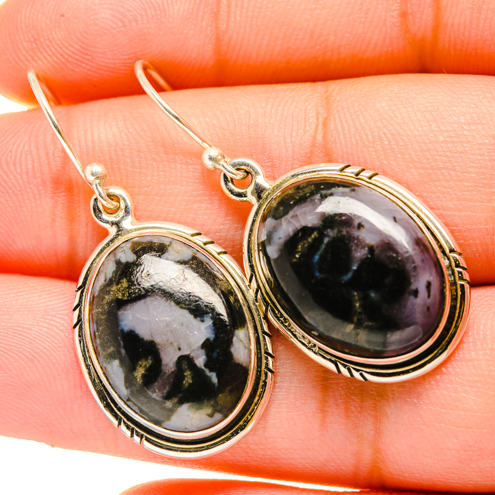 Gabbro Stone Earrings handcrafted by Anasilvercos - EARR419879