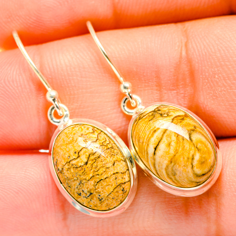 Picture Jasper Earrings handcrafted by Anasilvercos - EARR419885