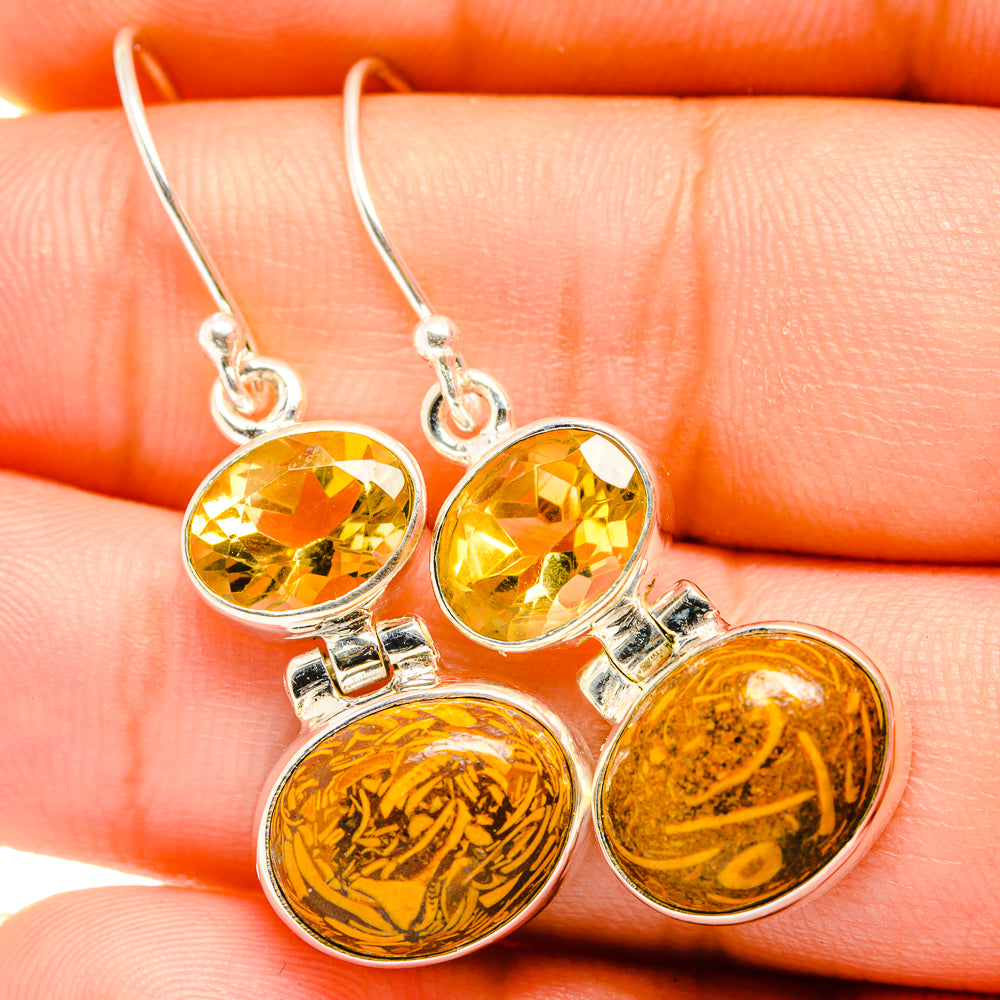 Picasso Jasper Earrings handcrafted by Anasilvercos - EARR419903