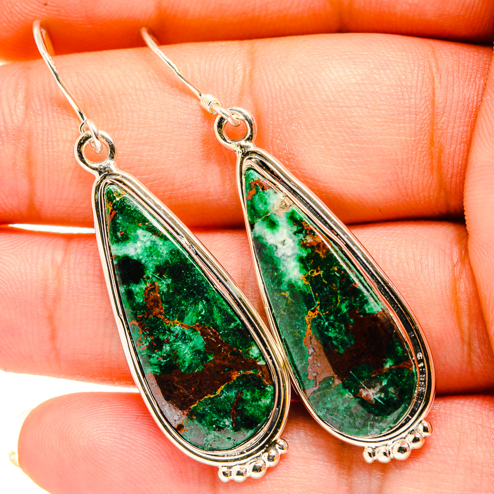 Shattuckite Earrings handcrafted by Anasilvercos - EARR419906