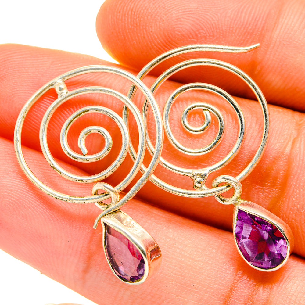 Amethyst Earrings handcrafted by Anasilvercos - EARR419908