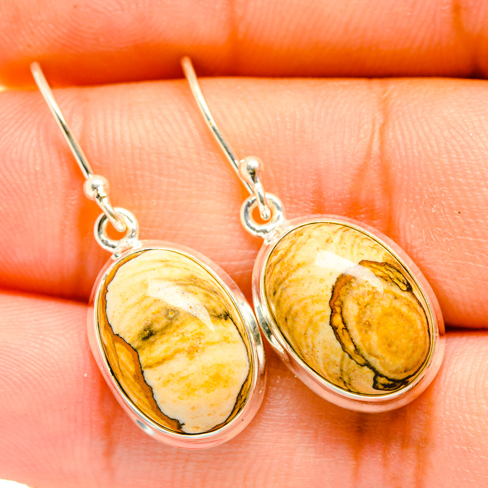 Picture Jasper Earrings handcrafted by Anasilvercos - EARR419910