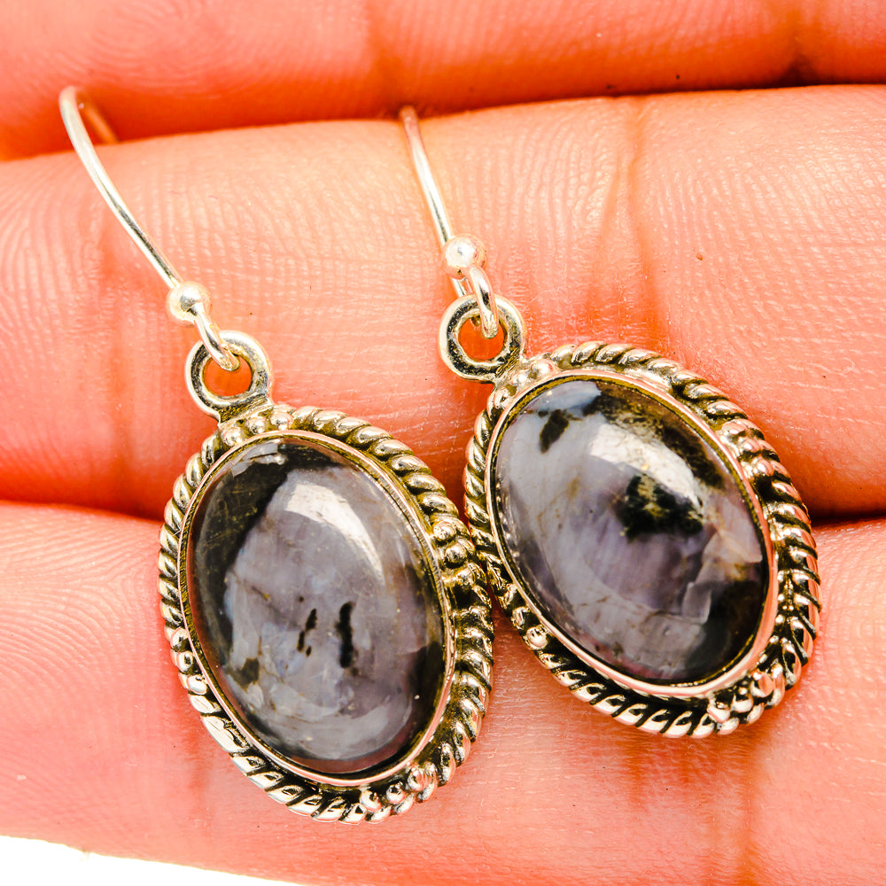 Gabbro Stone Earrings handcrafted by Anasilvercos - EARR419940