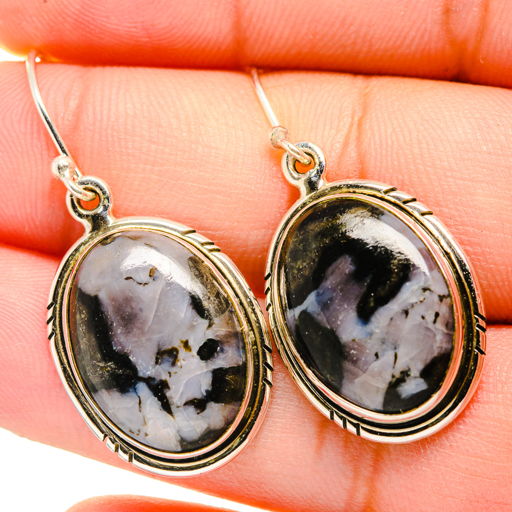 Gabbro Stone Earrings handcrafted by Anasilvercos - EARR419965