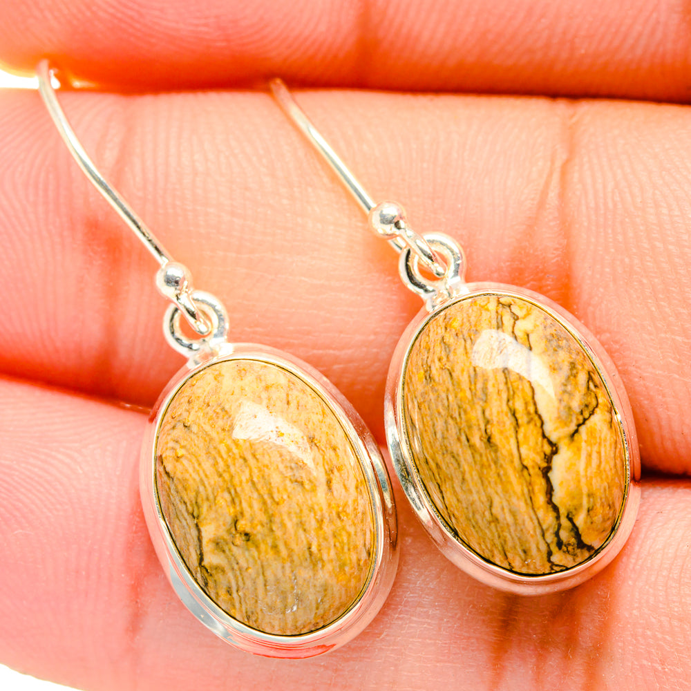 Picture Jasper Earrings handcrafted by Anasilvercos - EARR419966