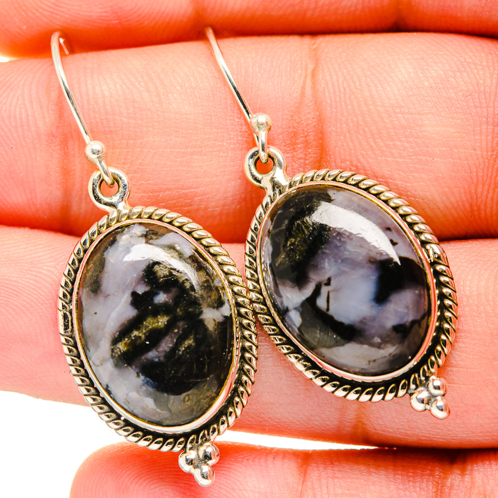 Gabbro Stone Earrings handcrafted by Anasilvercos - EARR419978