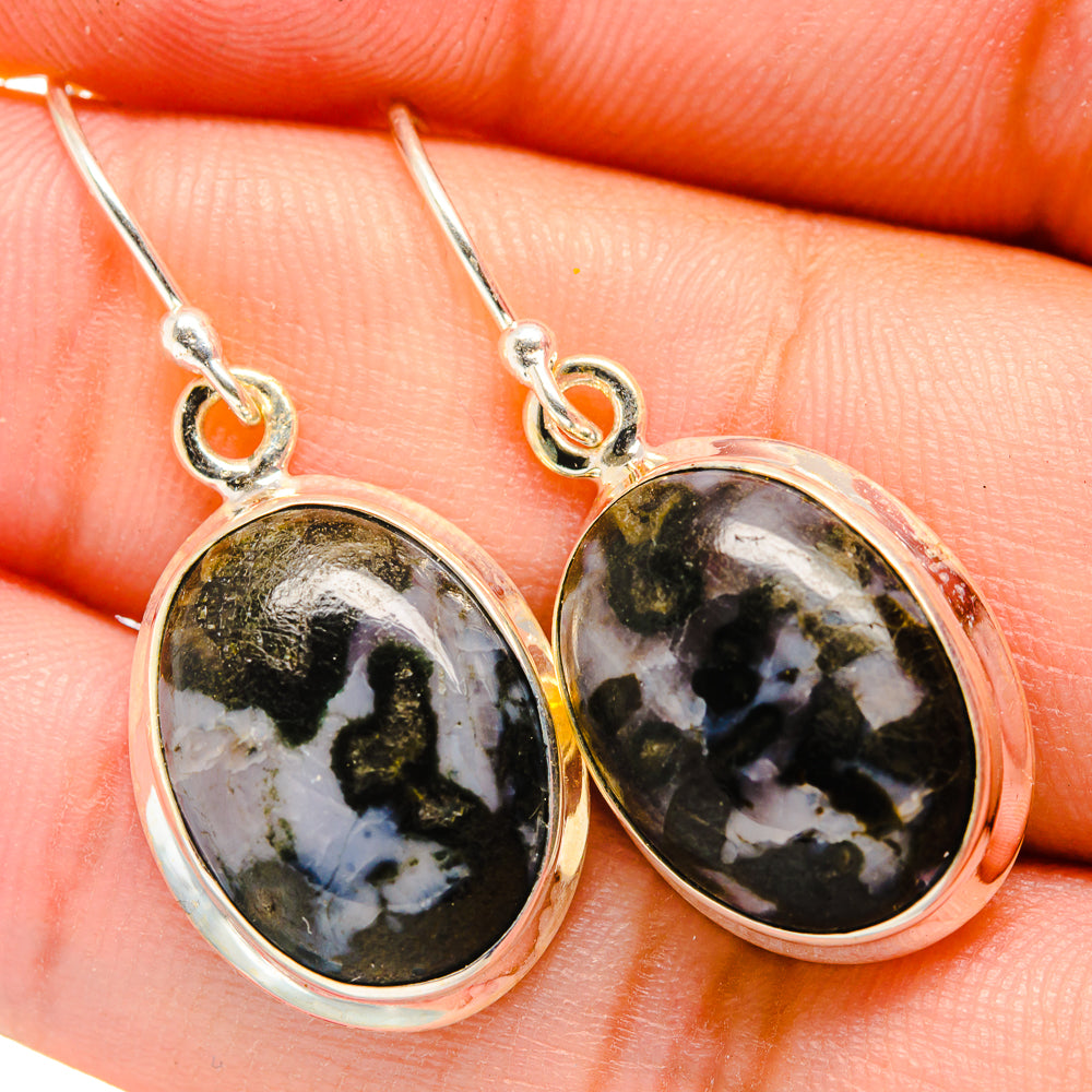 Gabbro Stone Earrings handcrafted by Anasilvercos - EARR419990