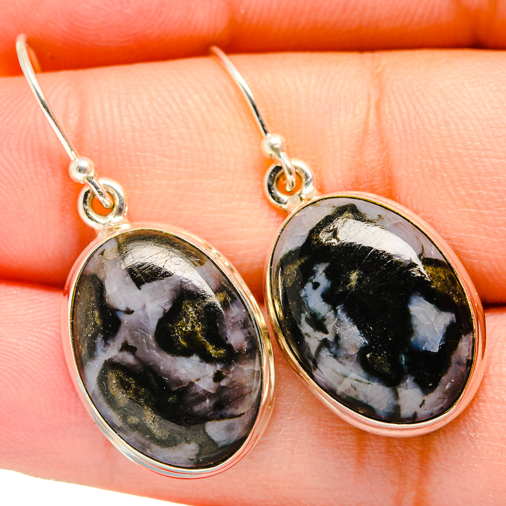 Gabbro Stone Earrings handcrafted by Anasilvercos - EARR419993