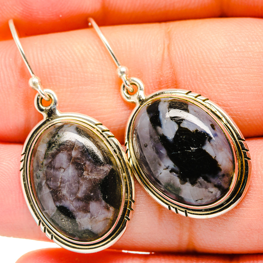 Gabbro Stone Earrings handcrafted by Anasilvercos - EARR419996