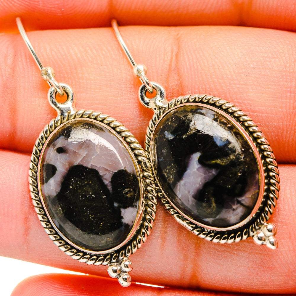 Gabbro Stone Earrings handcrafted by Anasilvercos - EARR420008