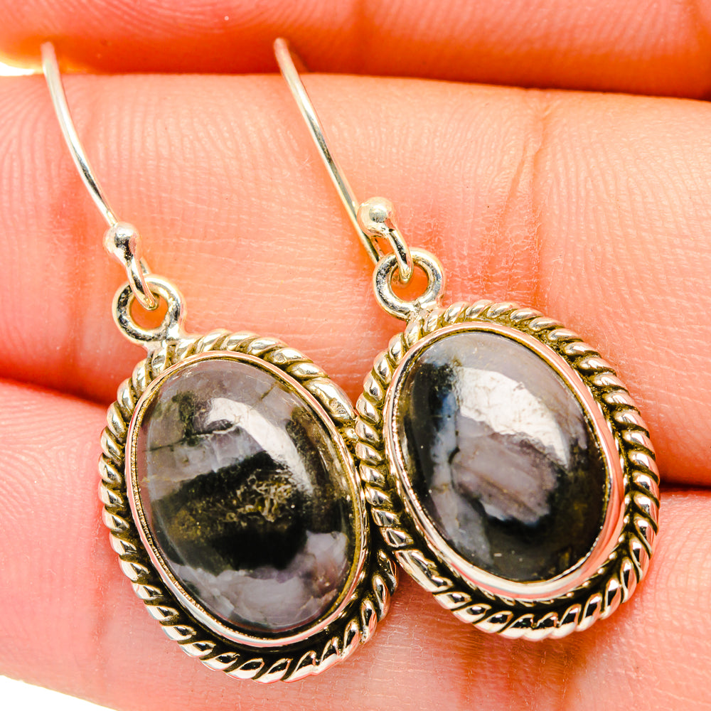 Gabbro Stone Earrings handcrafted by Anasilvercos - EARR420009