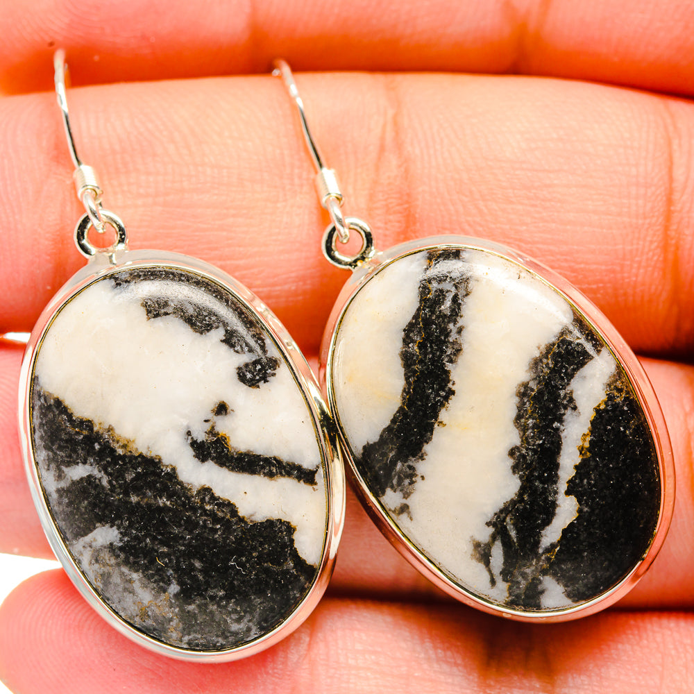 Pinolith Jasper Earrings handcrafted by Anasilvercos - EARR420011