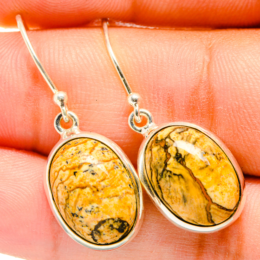 Picture Jasper Earrings handcrafted by Anasilvercos - EARR420026