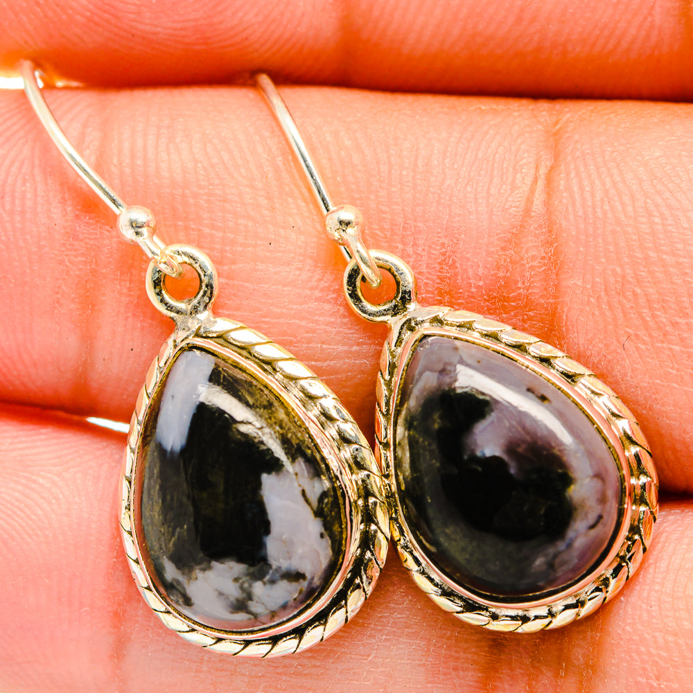Gabbro Stone Earrings handcrafted by Anasilvercos - EARR420029