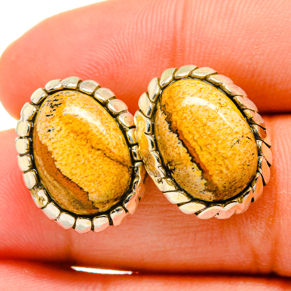 Picture Jasper Earrings handcrafted by Anasilvercos - EARR420031