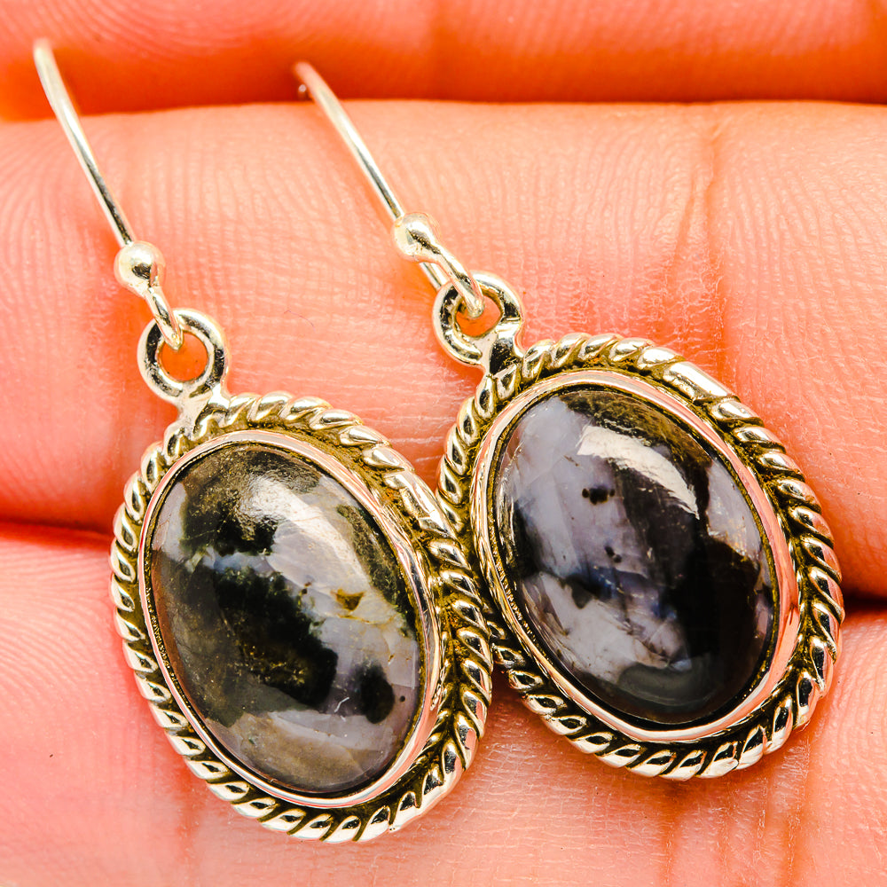 Gabbro Stone Earrings handcrafted by Anasilvercos - EARR420032