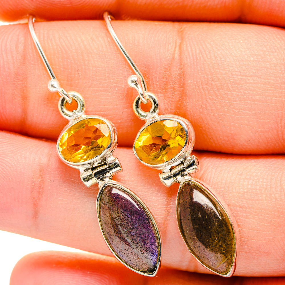 Labradorite Earrings handcrafted by Anasilvercos - EARR420033