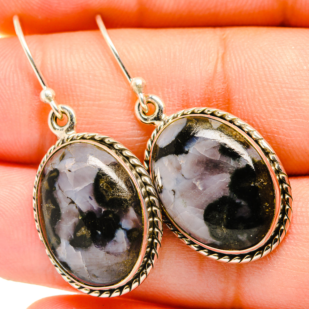 Gabbro Stone Earrings handcrafted by Anasilvercos - EARR420036