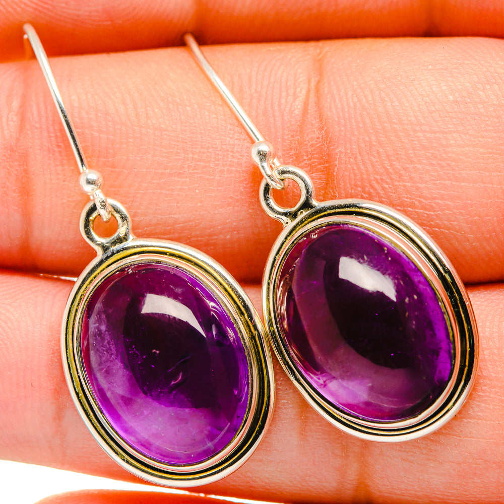 Amethyst Earrings handcrafted by Anasilvercos - EARR420040