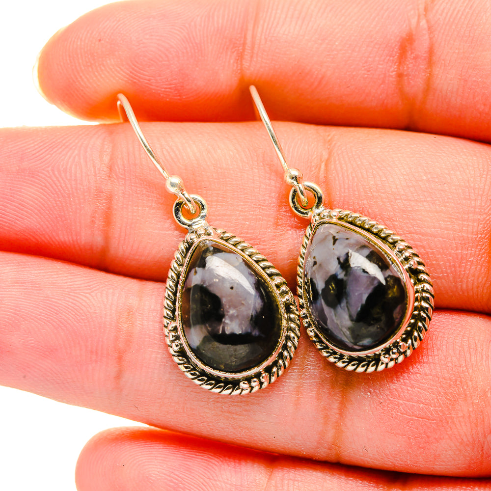 Gabbro Stone Earrings handcrafted by Anasilvercos - EARR420043