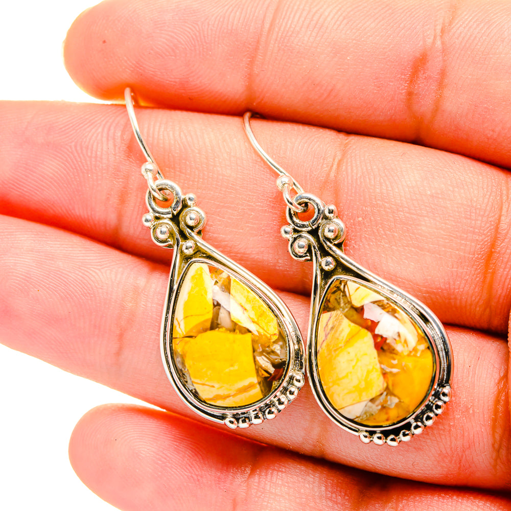 Brecciated Mookaite Earrings handcrafted by Anasilvercos - EARR420048