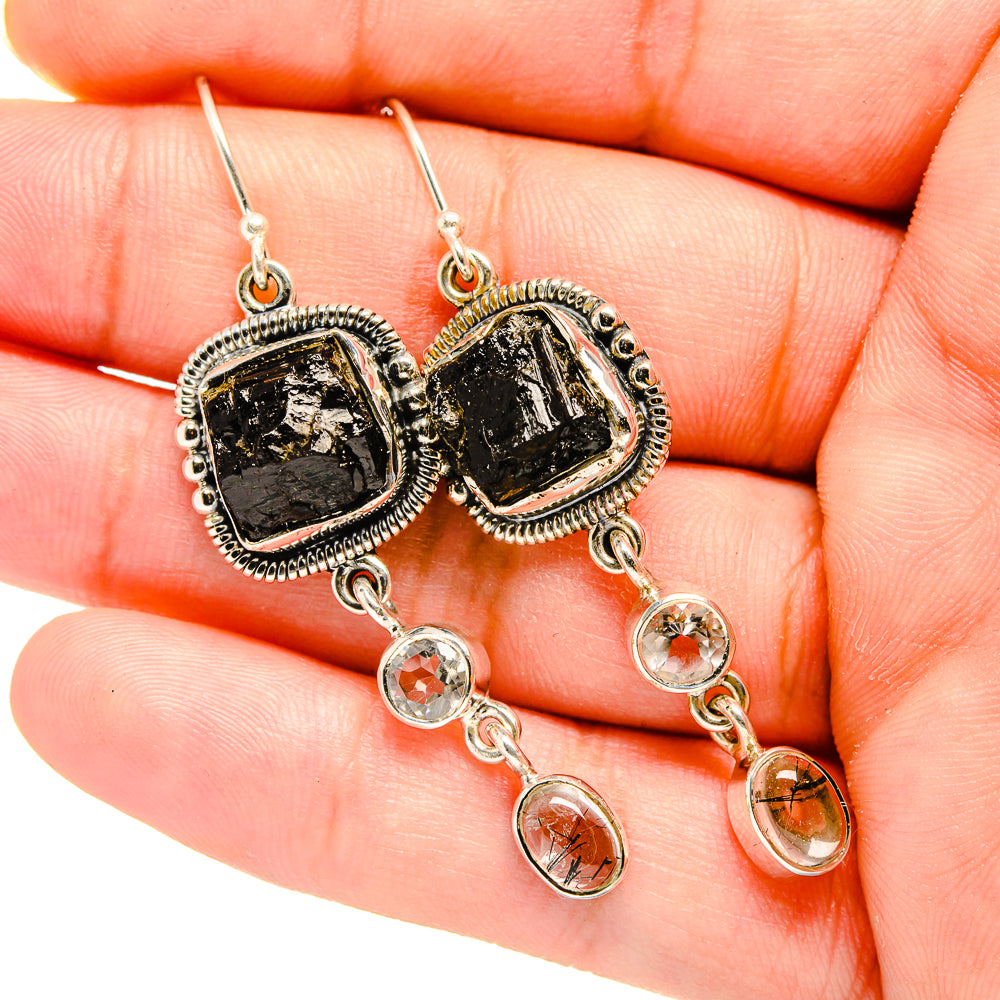 Tektite Earrings handcrafted by Anasilvercos - EARR420049