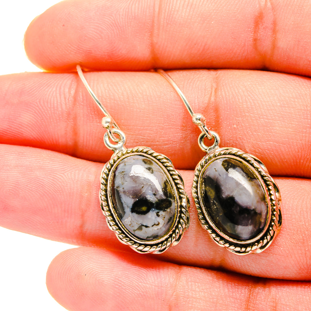 Gabbro Stone Earrings handcrafted by Anasilvercos - EARR420051