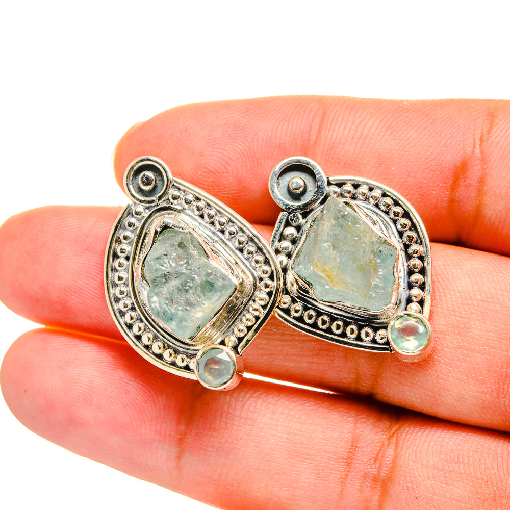Aquamarine Earrings handcrafted by Anasilvercos - EARR420056