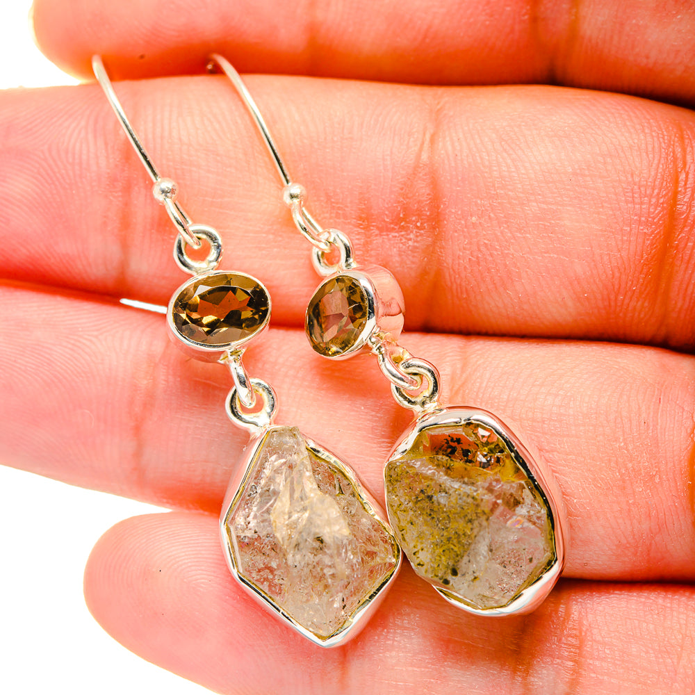 Herkimer Diamond Earrings handcrafted by Anasilvercos - EARR420060