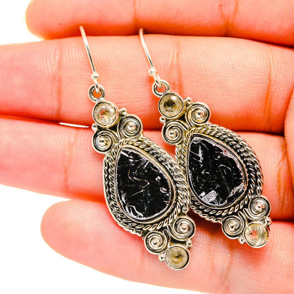 Shungite Earrings handcrafted by Anasilvercos - EARR420072