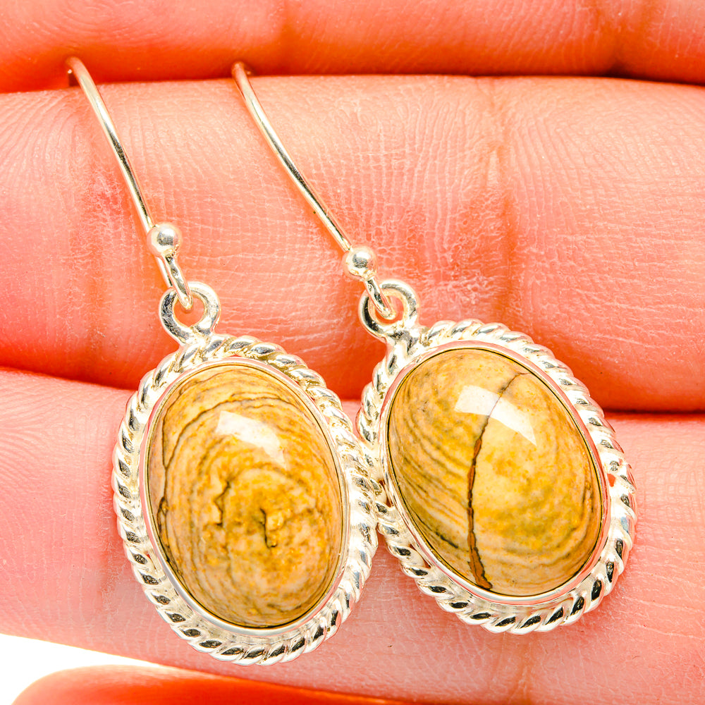 Picture Jasper Earrings handcrafted by Anasilvercos - EARR420106