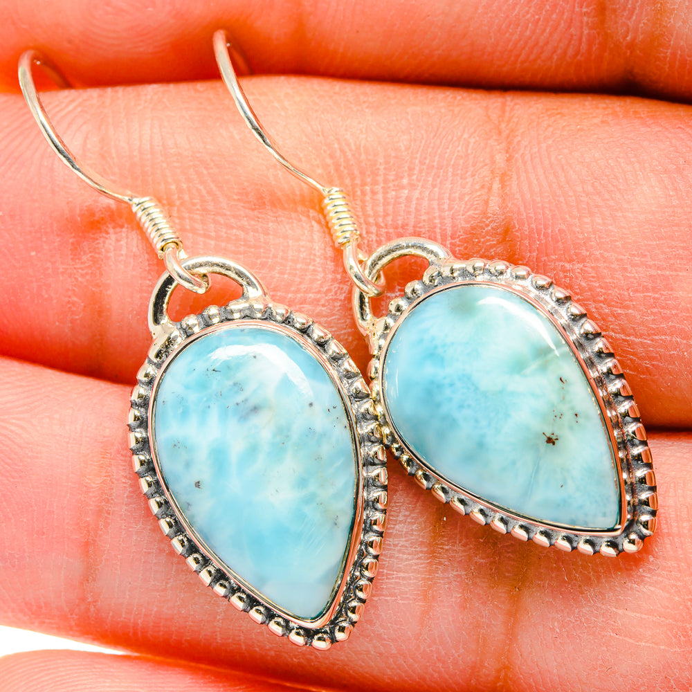 Larimar Earrings handcrafted by Anasilvercos - EARR420119
