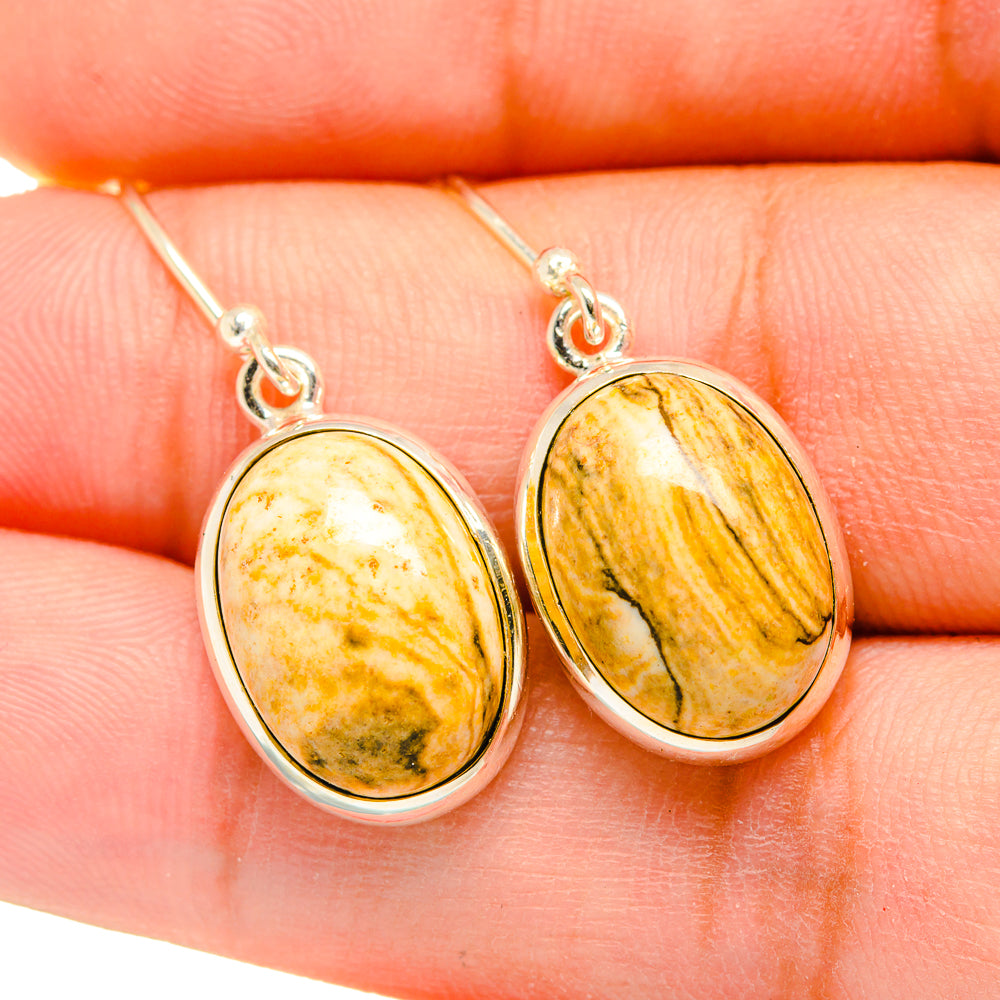 Picture Jasper Earrings handcrafted by Anasilvercos - EARR420131