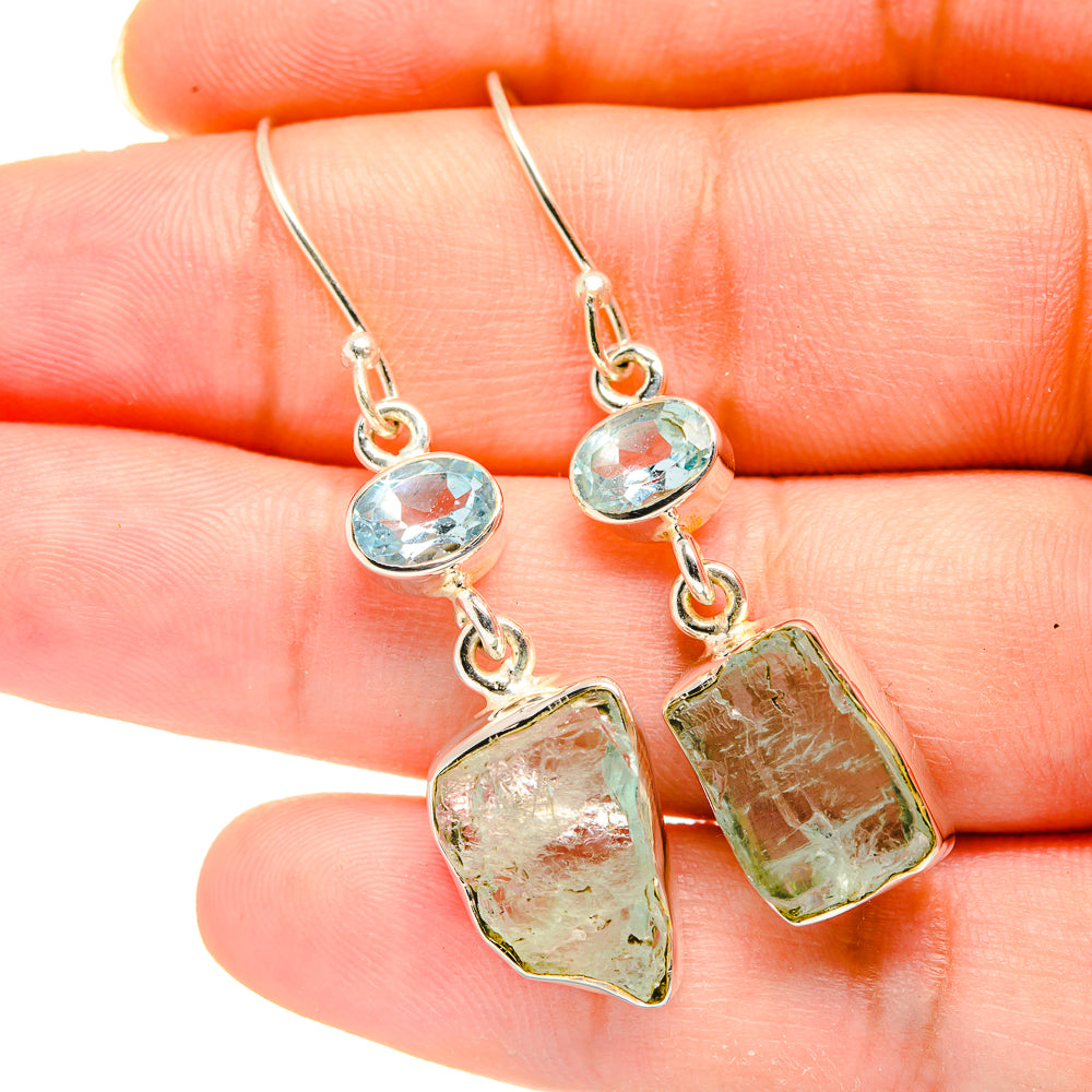 Aquamarine Earrings handcrafted by Anasilvercos - EARR420133