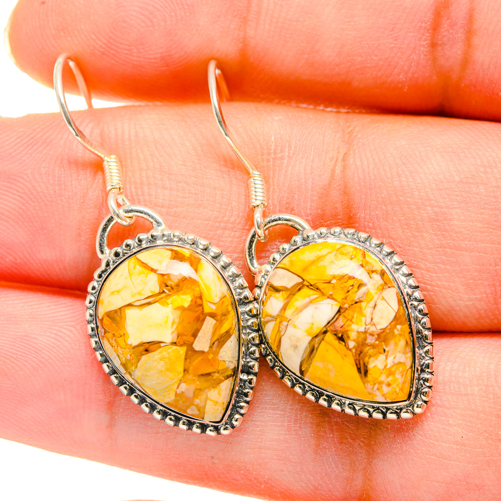 Brecciated Mookaite Earrings handcrafted by Anasilvercos - EARR420145