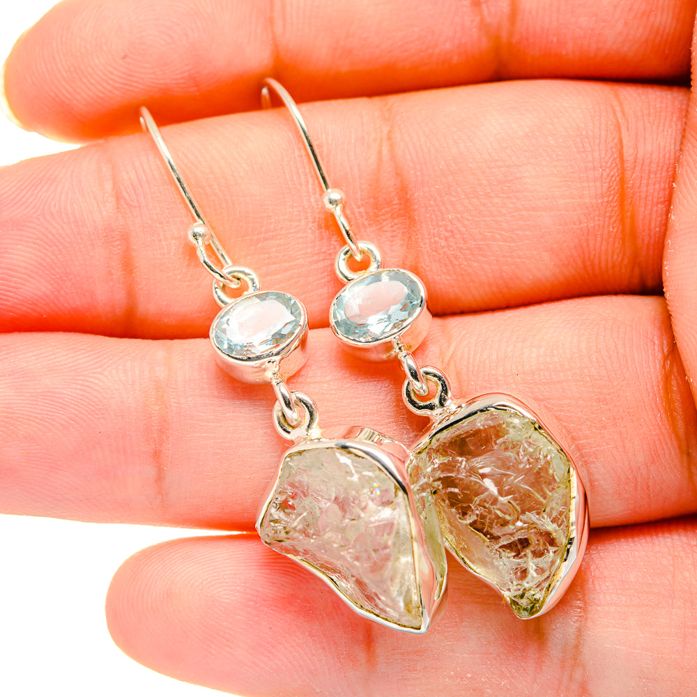 Rainbow Moonstone Earrings handcrafted by Anasilvercos - EARR420148