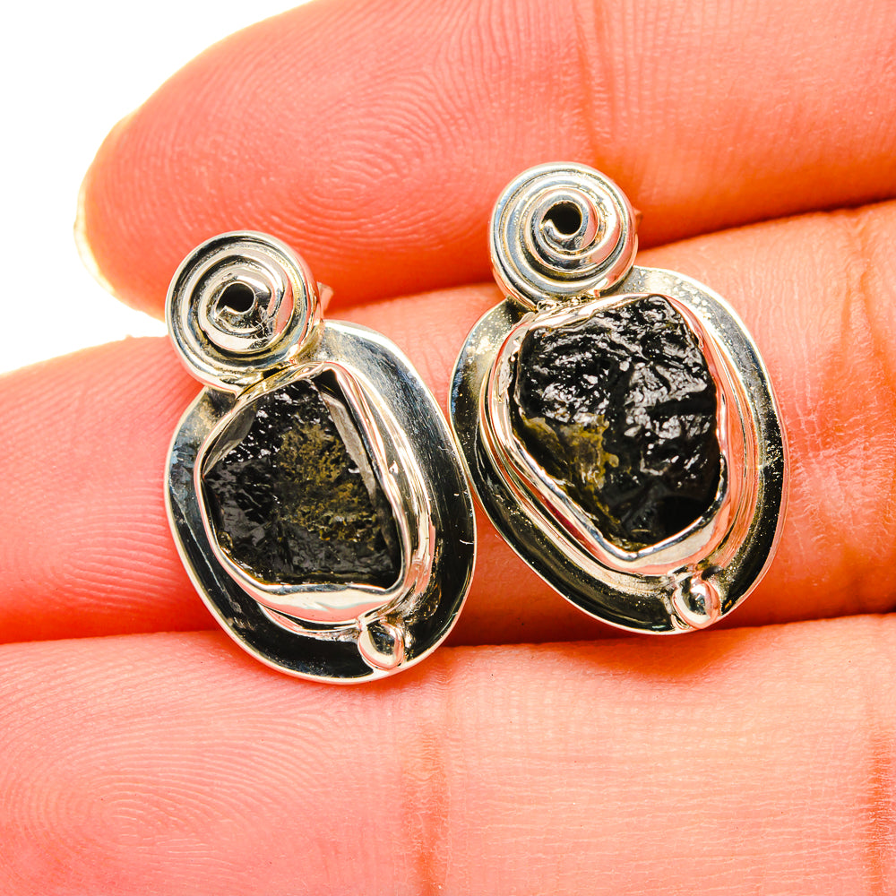 Black Tourmaline Earrings handcrafted by Anasilvercos - EARR420158