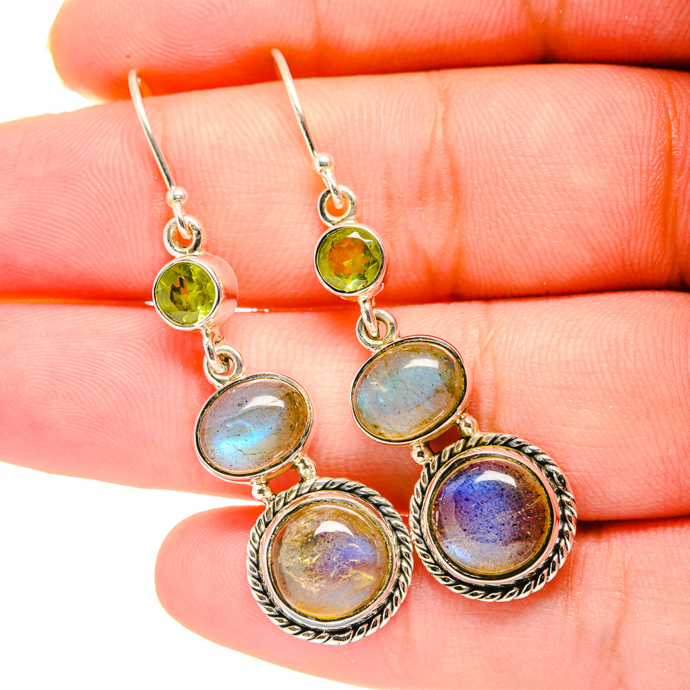 Labradorite Earrings handcrafted by Anasilvercos - EARR420176