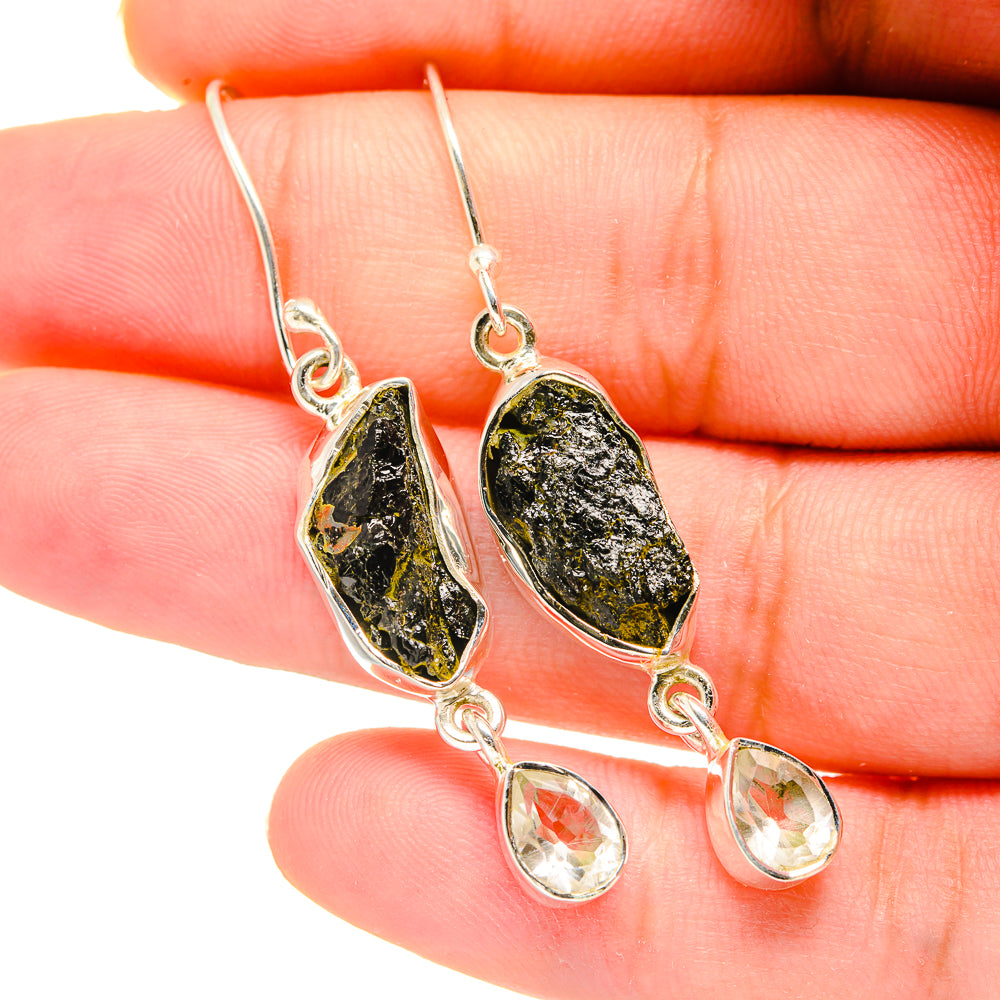 Black Tourmaline Earrings handcrafted by Anasilvercos - EARR420178
