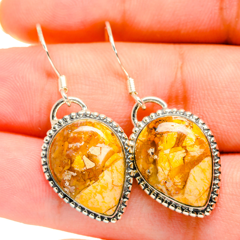 Brecciated Mookaite Earrings handcrafted by Anasilvercos - EARR420180
