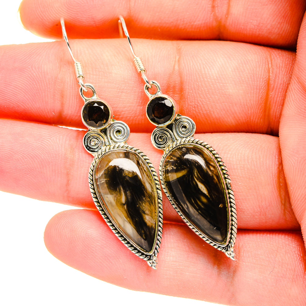 Peanut Wood Jasper Earrings handcrafted by Anasilvercos - EARR420181