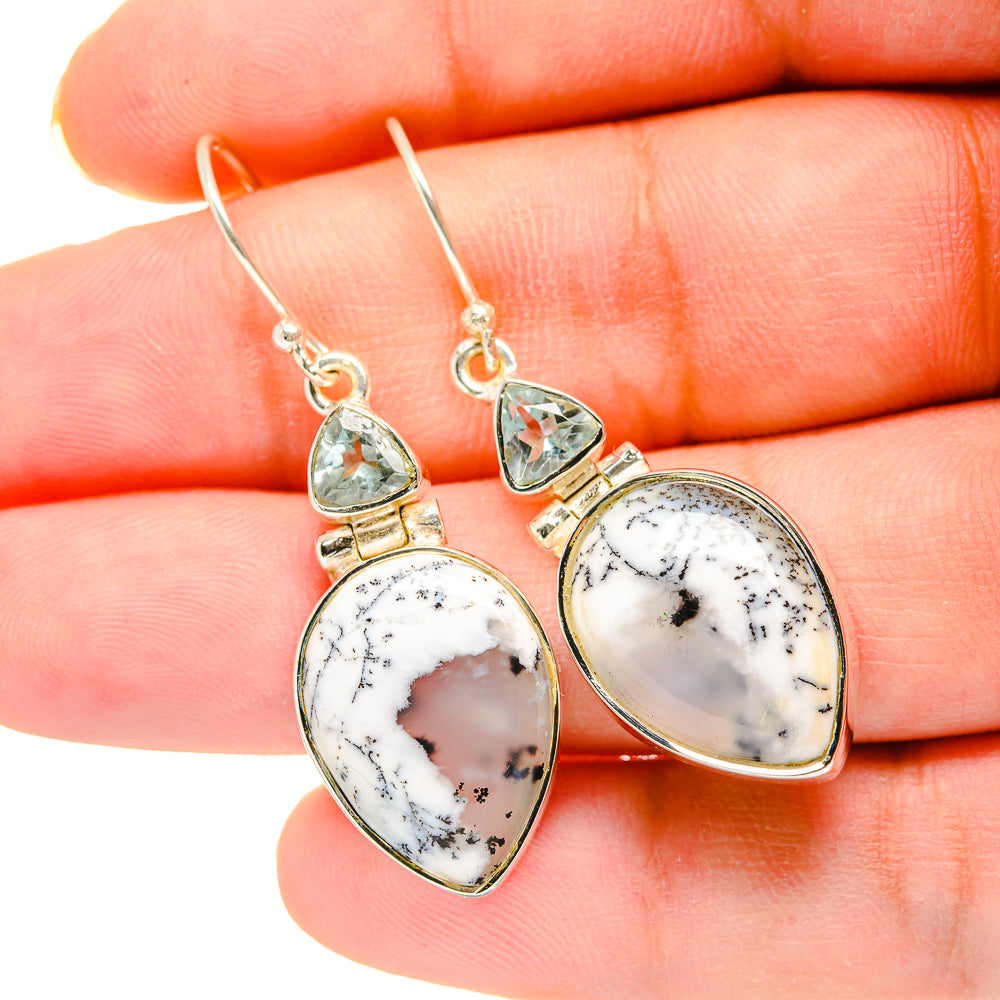 Dendritic Opal Earrings handcrafted by Anasilvercos - EARR420193
