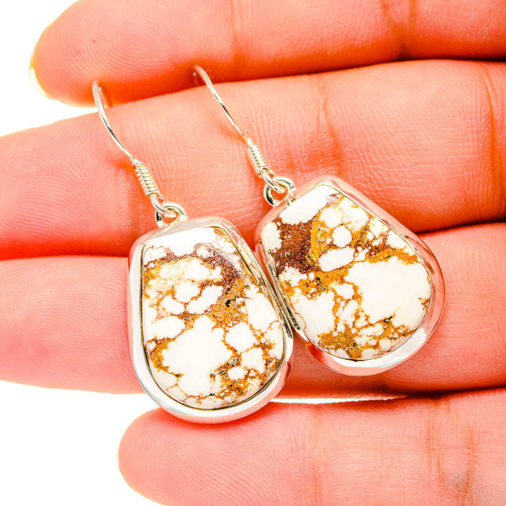 Peanut Wood Jasper Earrings handcrafted by Anasilvercos - EARR420195