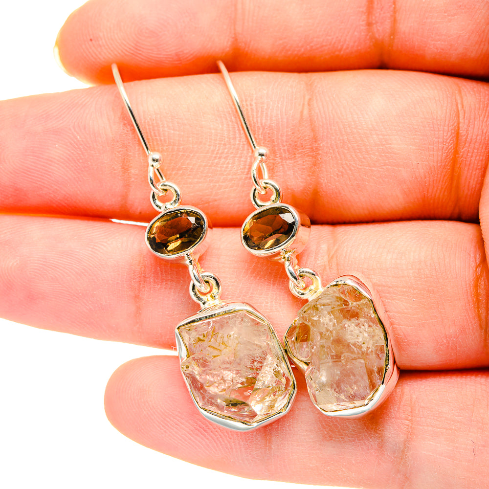 Herkimer Diamond Earrings handcrafted by Anasilvercos - EARR420199